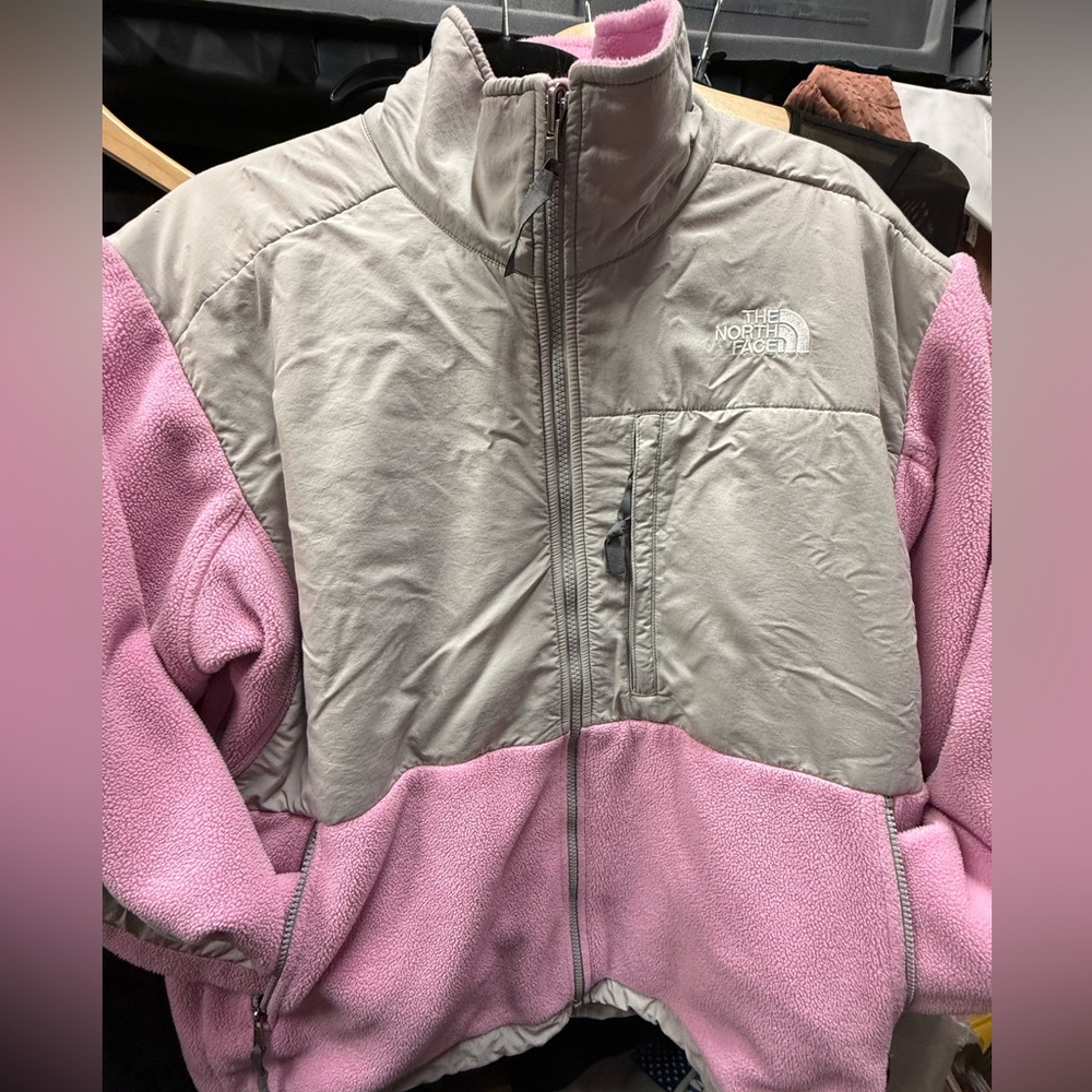 The North Face Pink and Gray Fleece Jacket